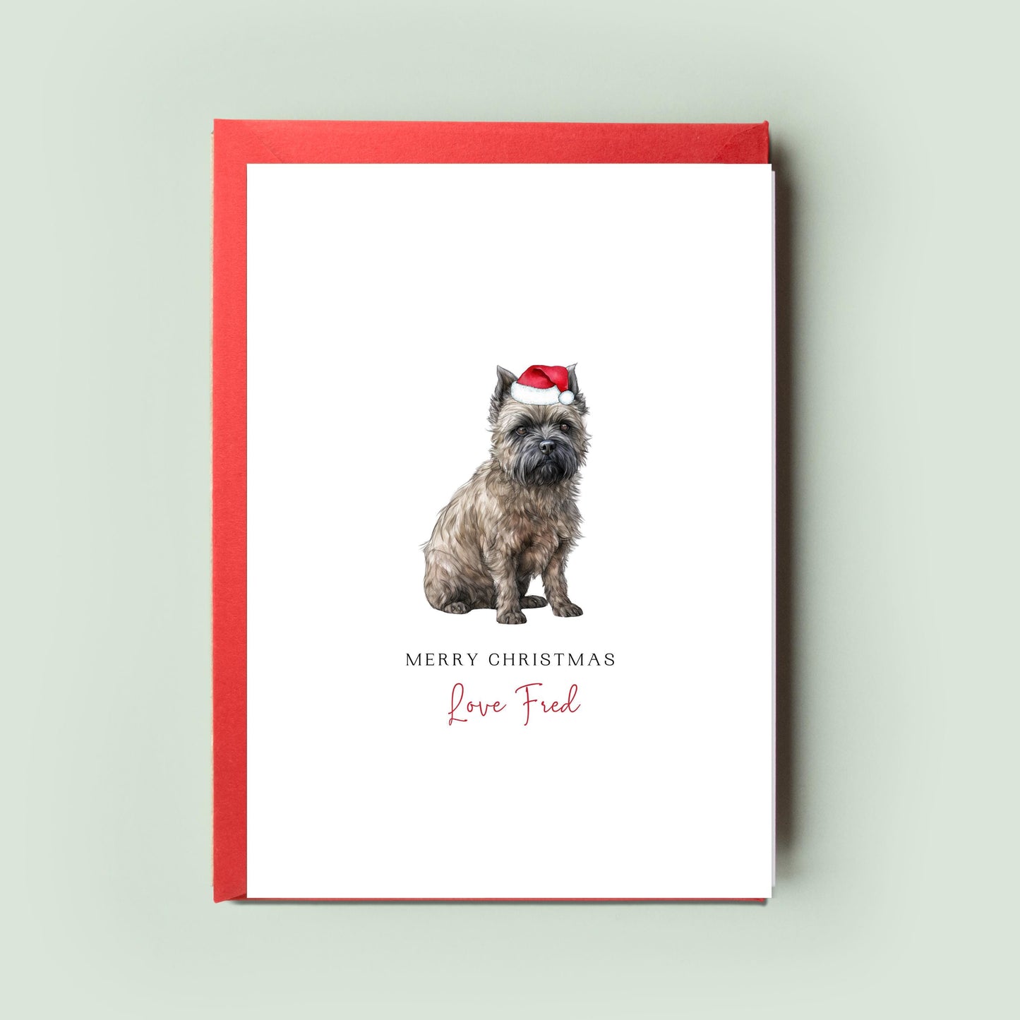 Cairn Terrier Christmas Card 'From the Dog' – Perfect Christmas Card for Dog Mum and Dog Dad – Pet Card to Celebrate the Season with Love