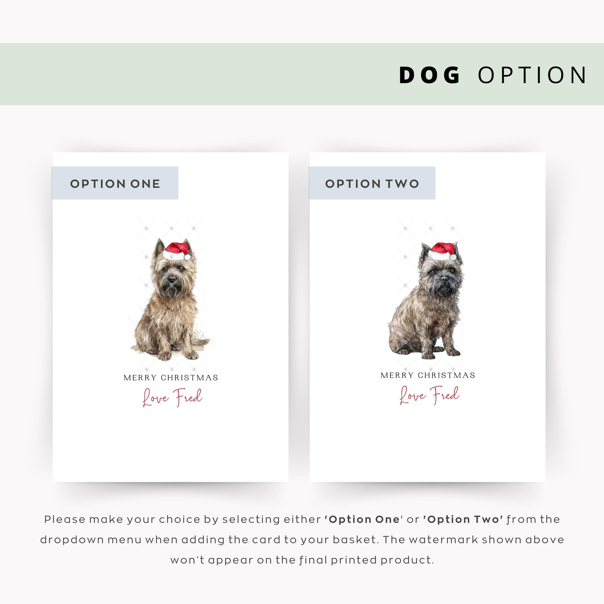 Cairn Terrier Christmas Card 'From the Dog' – Perfect Christmas Card for Dog Mum and Dog Dad – Pet Card to Celebrate the Season with Love