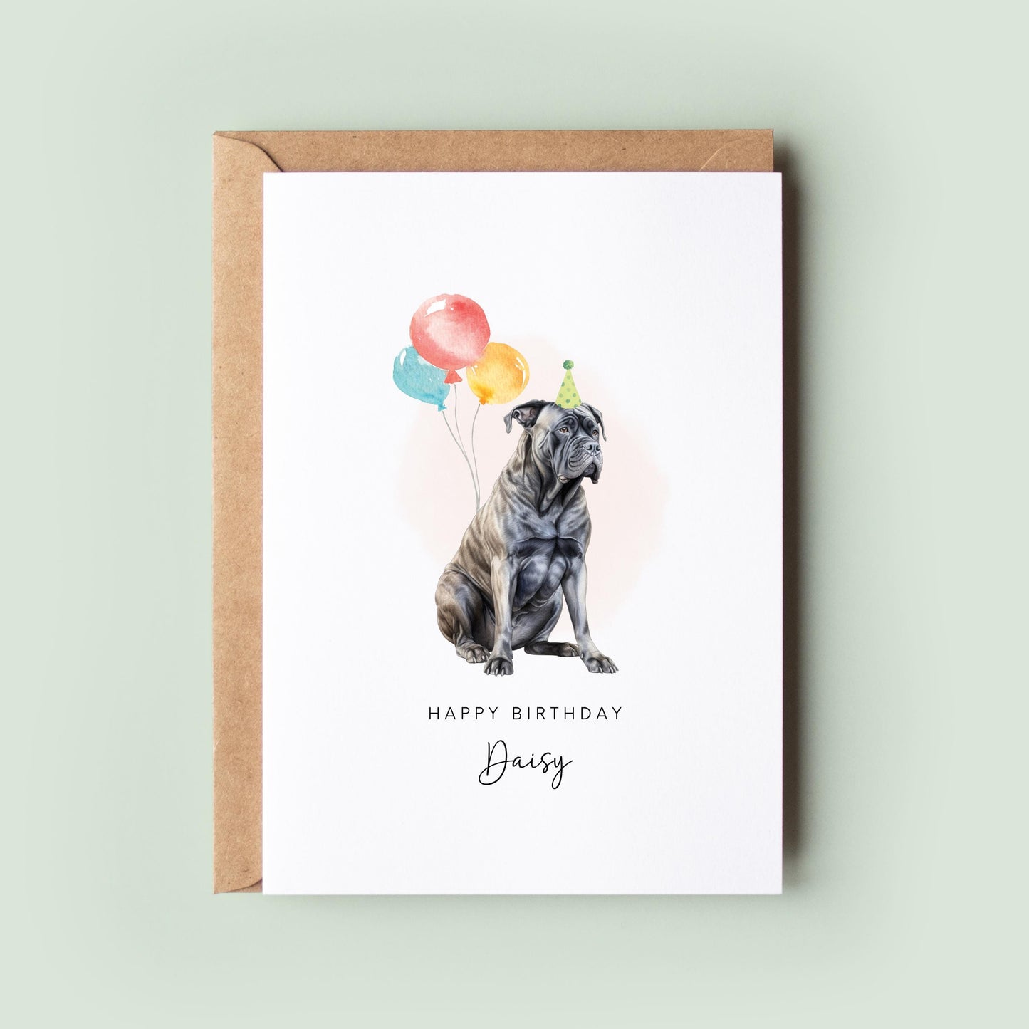 Cane Corso Birthday Card from the Dog, Birthday Card for Dog Dad, Birthday Card for Dog Mum, Pet Card, Card From the Dog