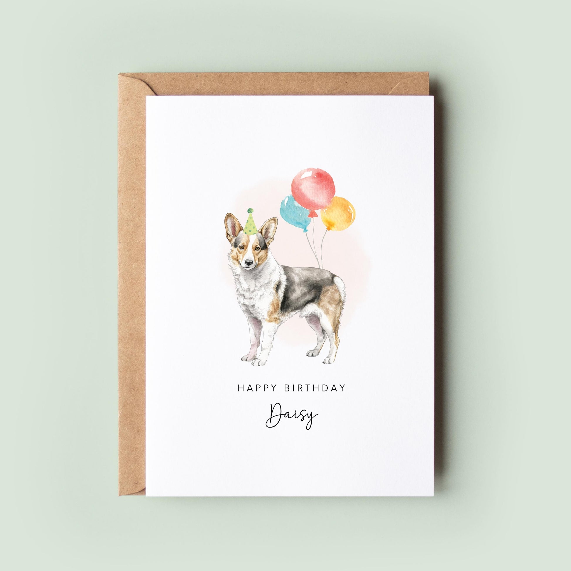 Cardigan Welsh Corgi Birthday Card from the Dog, Birthday Card for Dog Dad, Birthday Card for Dog Mum, Pet Card, From the Dog