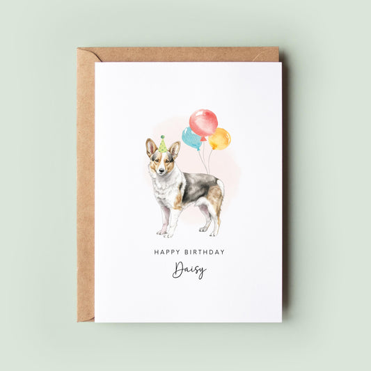 Cardigan Welsh Corgi Birthday Card from the Dog, Birthday Card for Dog Dad, Birthday Card for Dog Mum, Pet Card, From the Dog