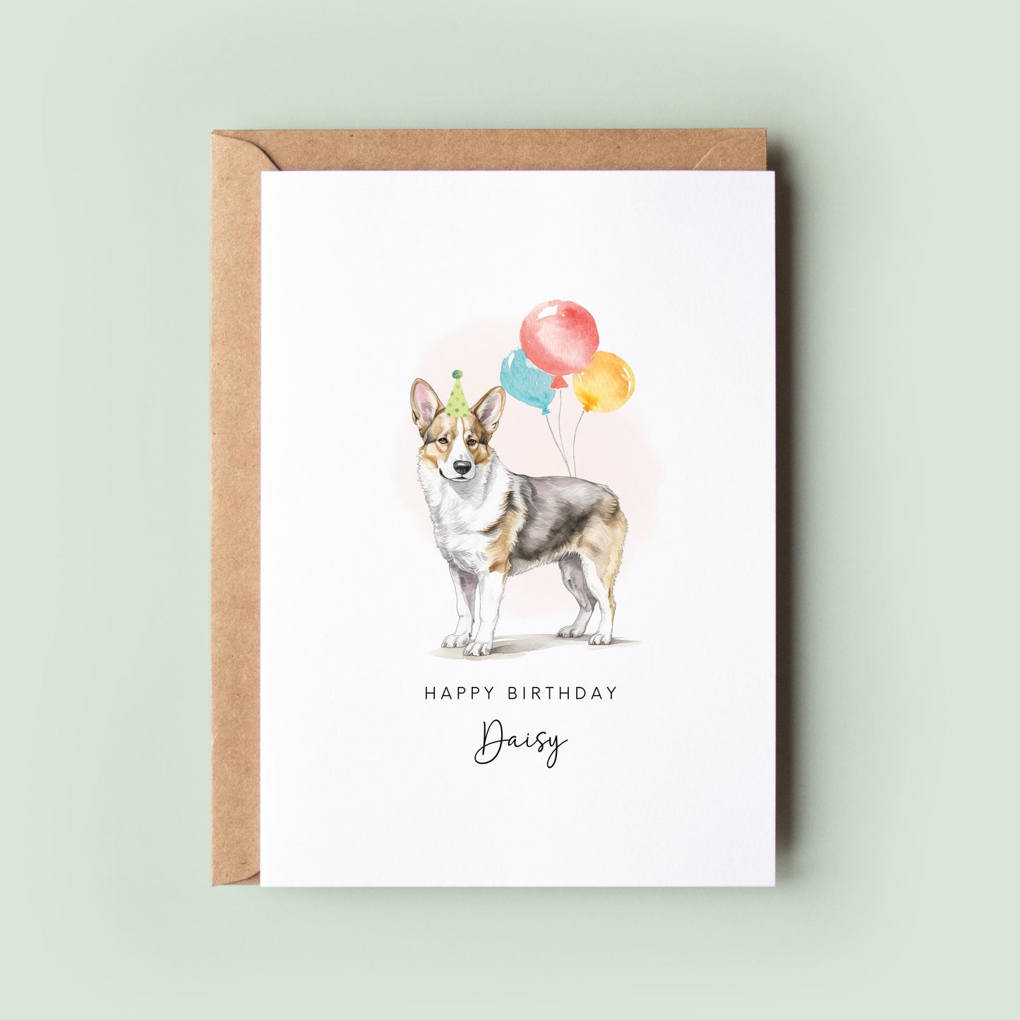 Cardigan Welsh Corgi Birthday Card from the Dog, Birthday Card for Dog Dad, Birthday Card for Dog Mum, Pet Card, From the Dog