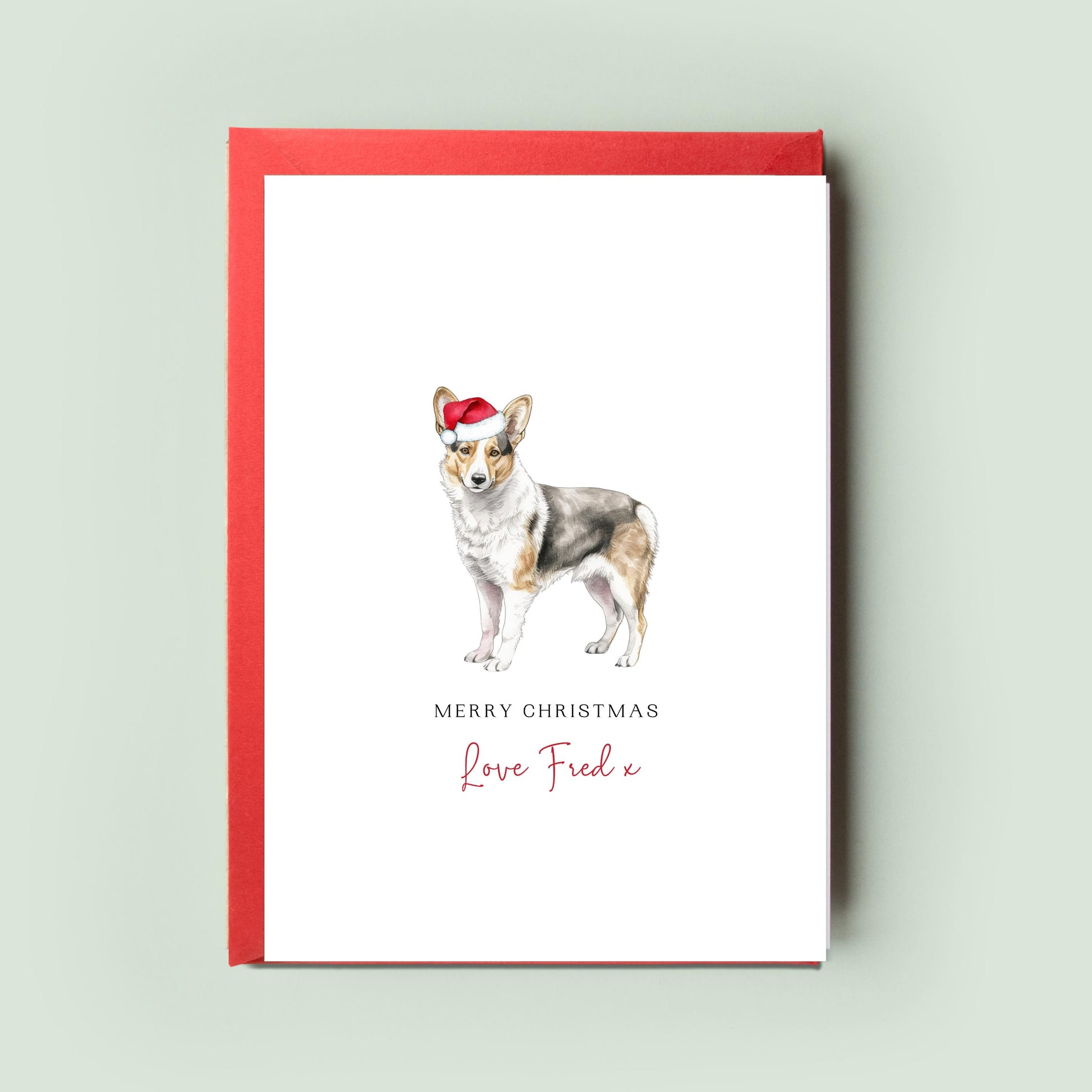 Cardigan Welsh Corgi Personalised Dog Christmas Card, For the Dog, From the Dog, Pet Christmas Card, Dog Card, Dog Dad, Dog Mum, Woofmas