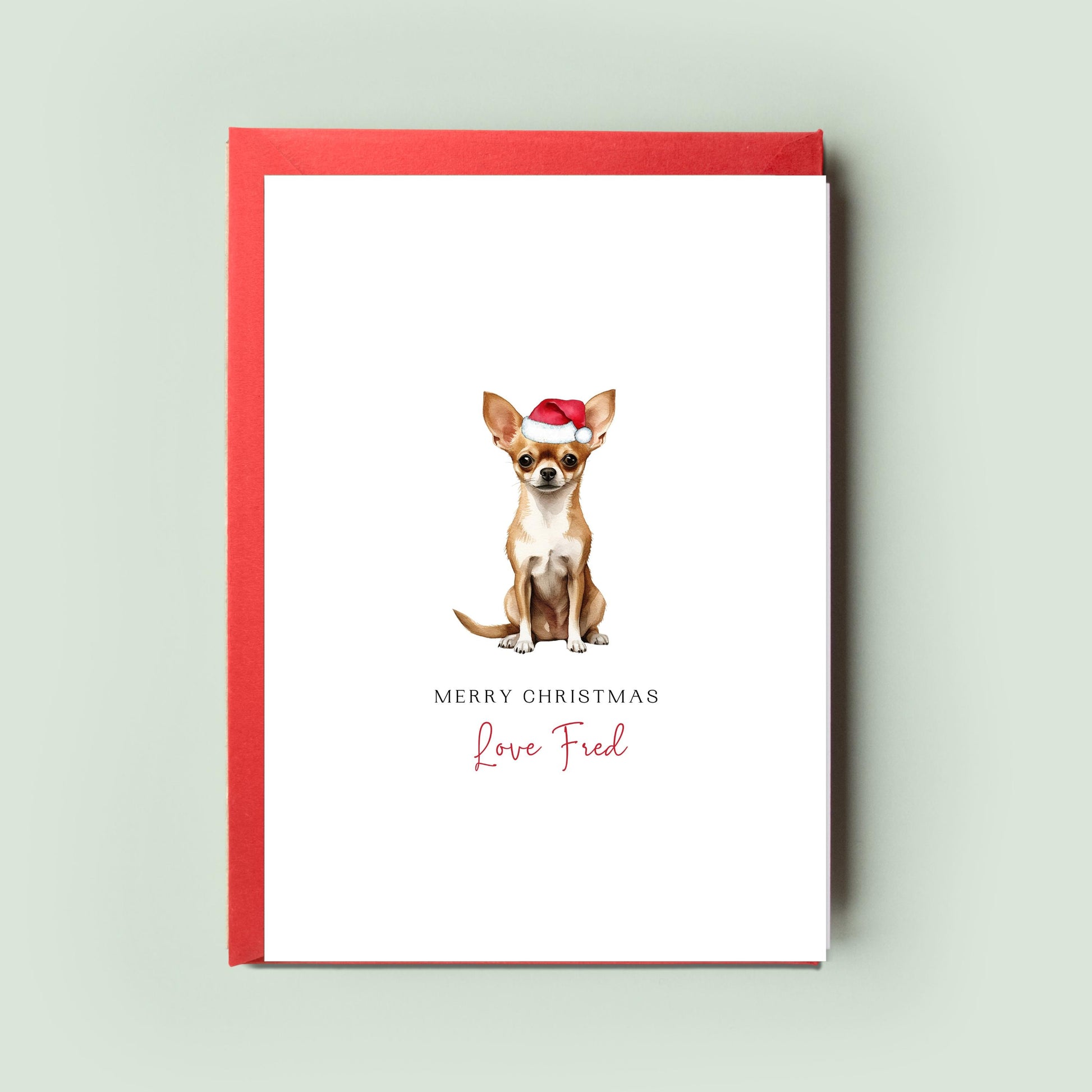 Chihuahua Christmas Card from the Dog