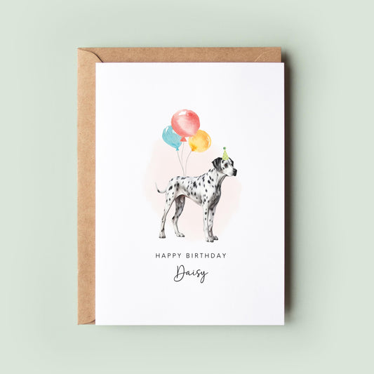 Dalmatian Dog Birthday Card From Or For Your Pet Dog