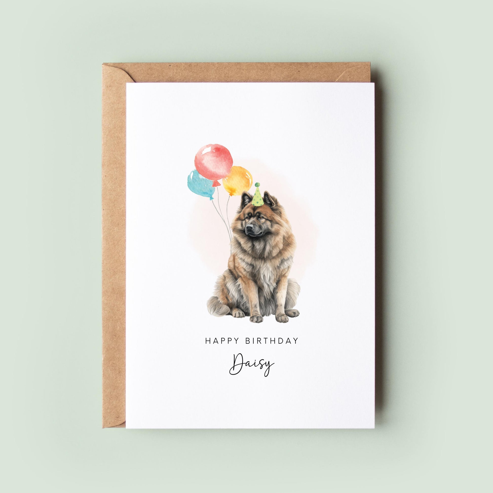 Eurasier Dog Birthday Card from the Dog, Birthday Card for Dog Dad, Birthday Card for Dog Mum, Pet Card, Card From the Dog