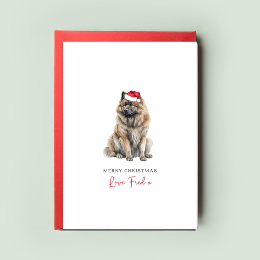 Eurasier Personalised Dog Christmas Card, For the Dog, From the Dog, Pet Christmas Card, Dog Card, Dog Dad, Dog Mum, Pet Card, Merry Woofmas