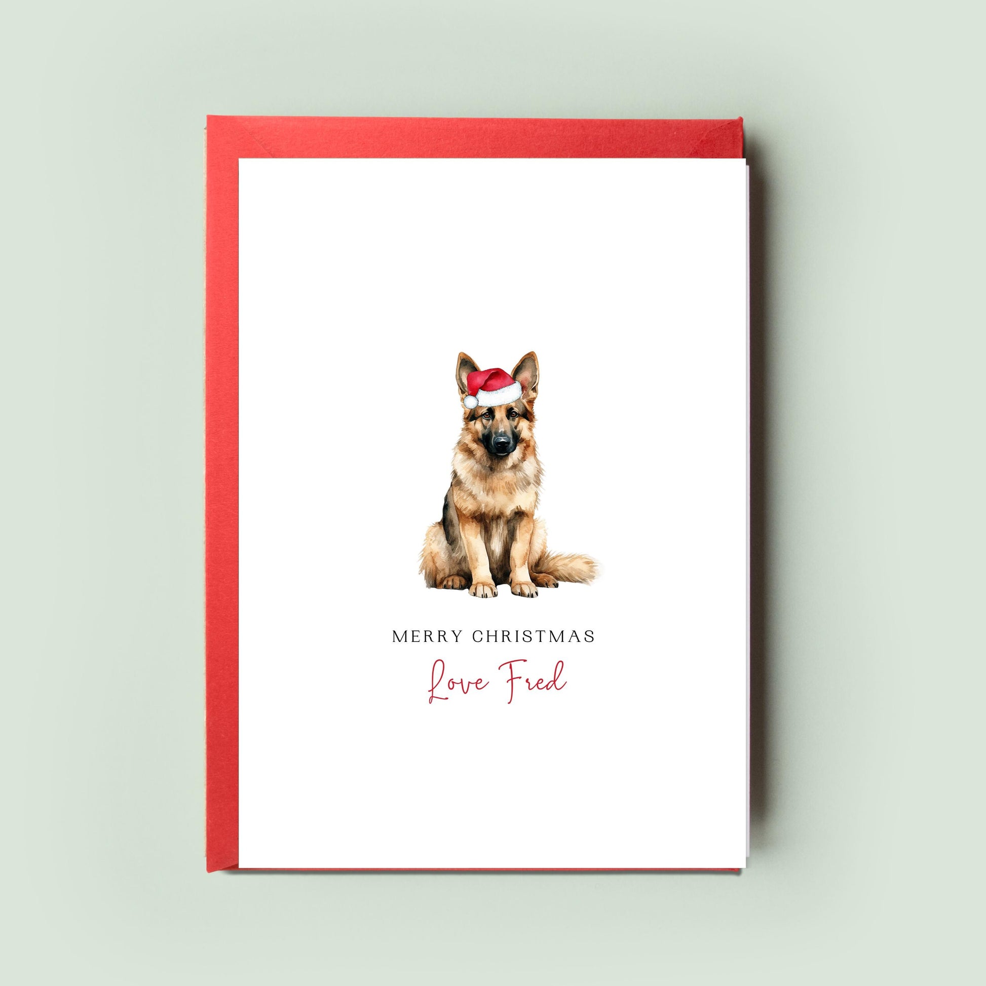 German Shepherd Christmas Card from the Dog - For Dog Dad & Mum, Festive Pet Greeting, Perfect Gift from Your Loyal Friend