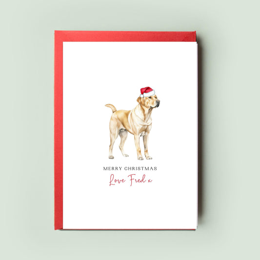 Goldador Personalised Dog Christmas Card, For the Dog, From the Dog, Pet Christmas Card, Dog Card, Dog Dad, Dog Mum, Merry Woofmas