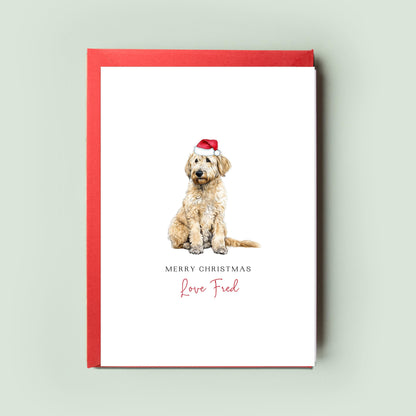 Goldendoodle Christmas Card from the Dog, Christmas Card for Dog Dad, Christmas Card for Dog Mum, Pet Card, From the Dog, Festive Pet Card