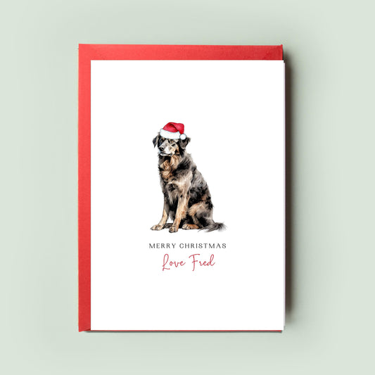 Hovawart Dog Christmas Card - From the Dog to Dog Dad & Mum, Unique Festive Pet Card, Show Your Love this Season