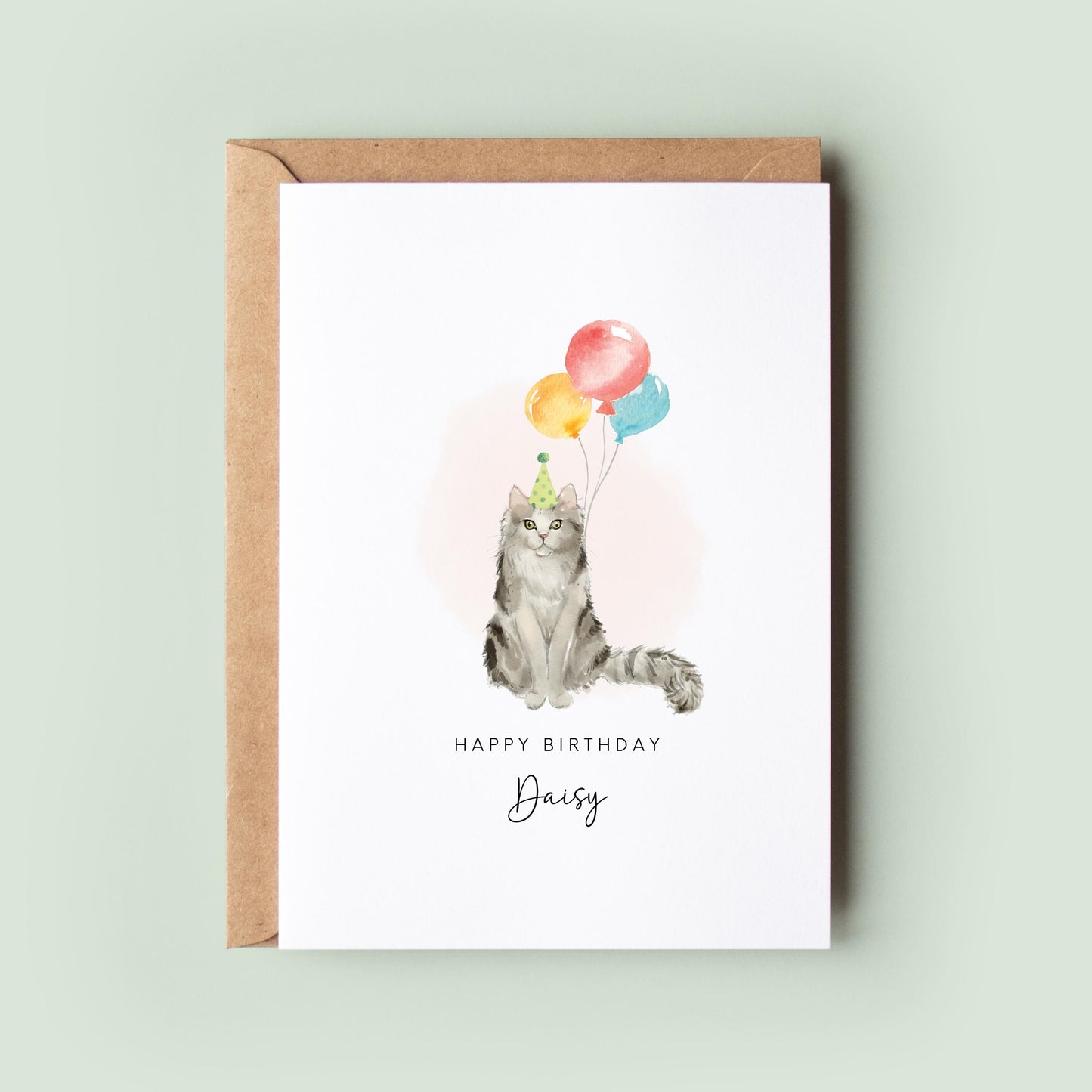 Ragamuffin Cat, Birthday Card from the Cat, Birthday Card for Cat Dad, Birthday Card for Cat Mum, Pet Card, From the Cat