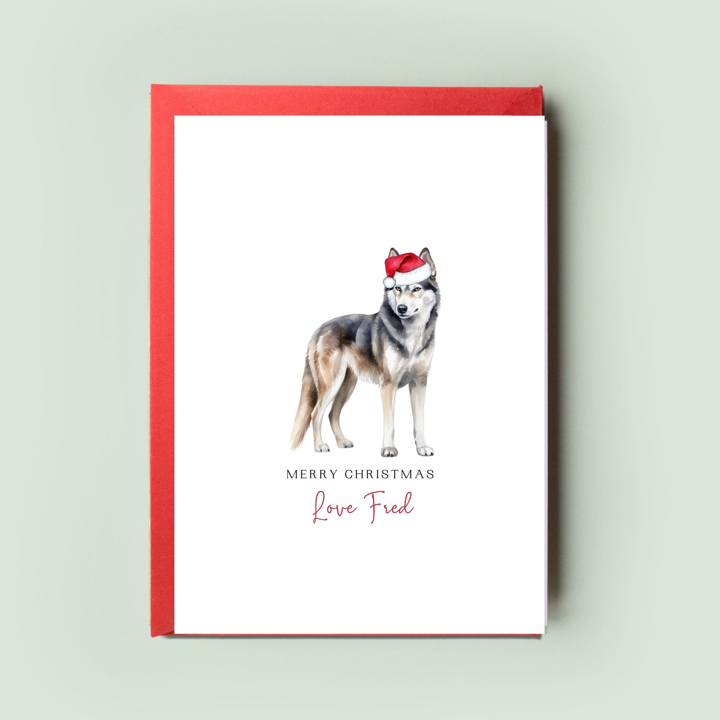 Husky Christmas Card from the Dog, Christmas Card for Dog Dad, Christmas Card for Dog Mum, Pet Card, From Dog, Siberian & Alaskan Huskies