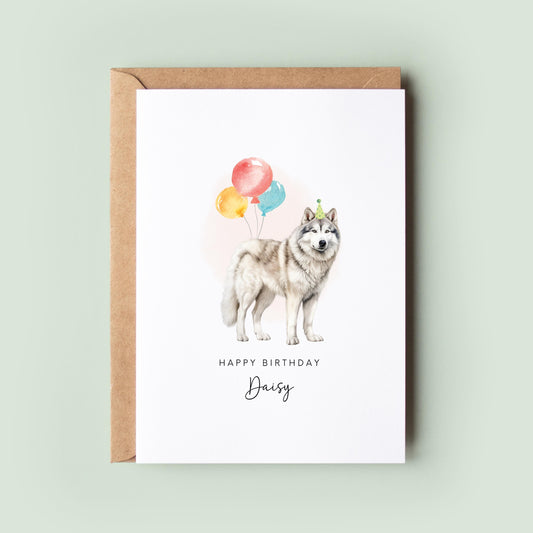 Alaskan Malamute Birthday Card from the Dog, Birthday Card for Dog Dad, Birthday Card for Dog Mum, Pet Card, Card From the Dog