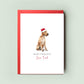 Irish Terrier Dog Personalised Dog Christmas Card, For the Dog, From the Dog, Pet Christmas Card, Dog Dad, Dog Mum, Card, Merry Woofmas