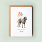 Irish Wolf Hound Dog Birthday Greeting Card for Dog Dad or Dog Mum