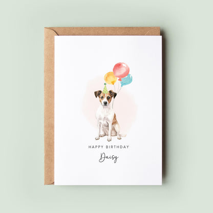 Jack Russell Dog Birthday Greeting Card for Dog Dad or Dog Mum