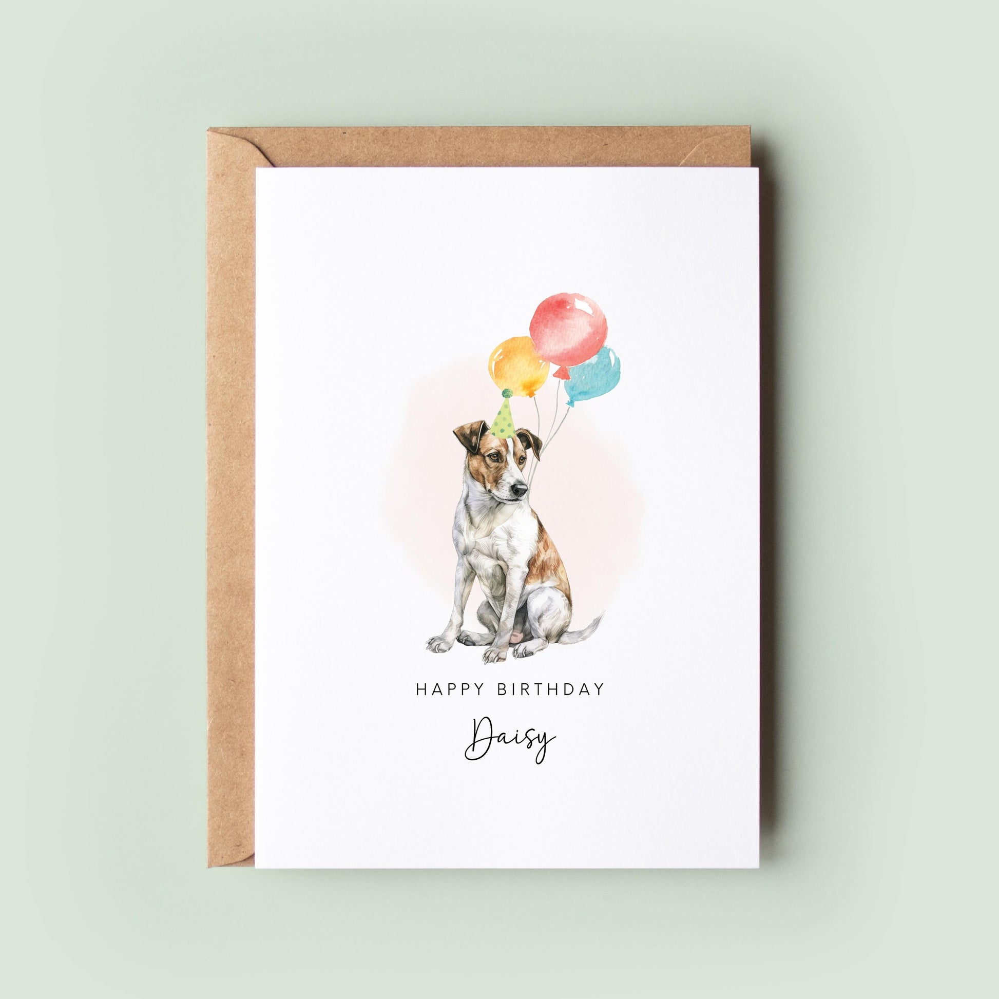 Jack Russell Dog Birthday Greeting Card for Dog Dad or Dog Mum