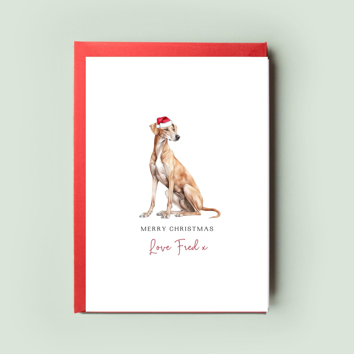 Azawakh Dog Personalised Dog Christmas Card, For the Dog, From the Dog, Pet Christmas Card, Dog Card, Dog Dad, Dog Mum, Card, Merry Woofmas