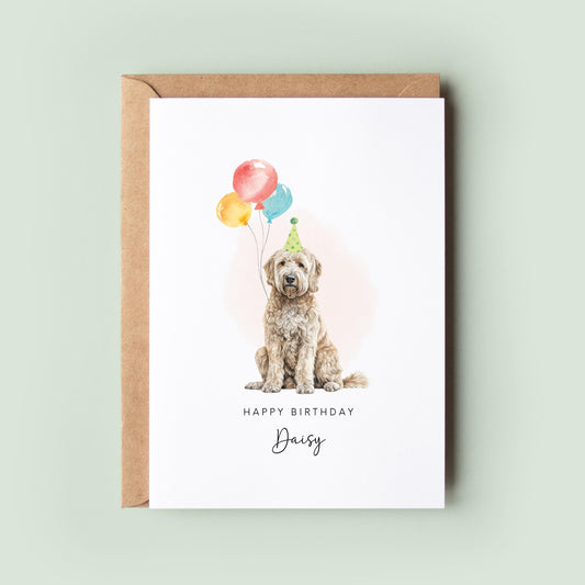 Labradoodle Pet Dog Birthday Card