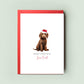 Labradoodle Christmas Card – Special Wishes from the Dog, Ideal for Dog Dad & Mum, Cherished Pet Card, A Hug From Your Furry Friend