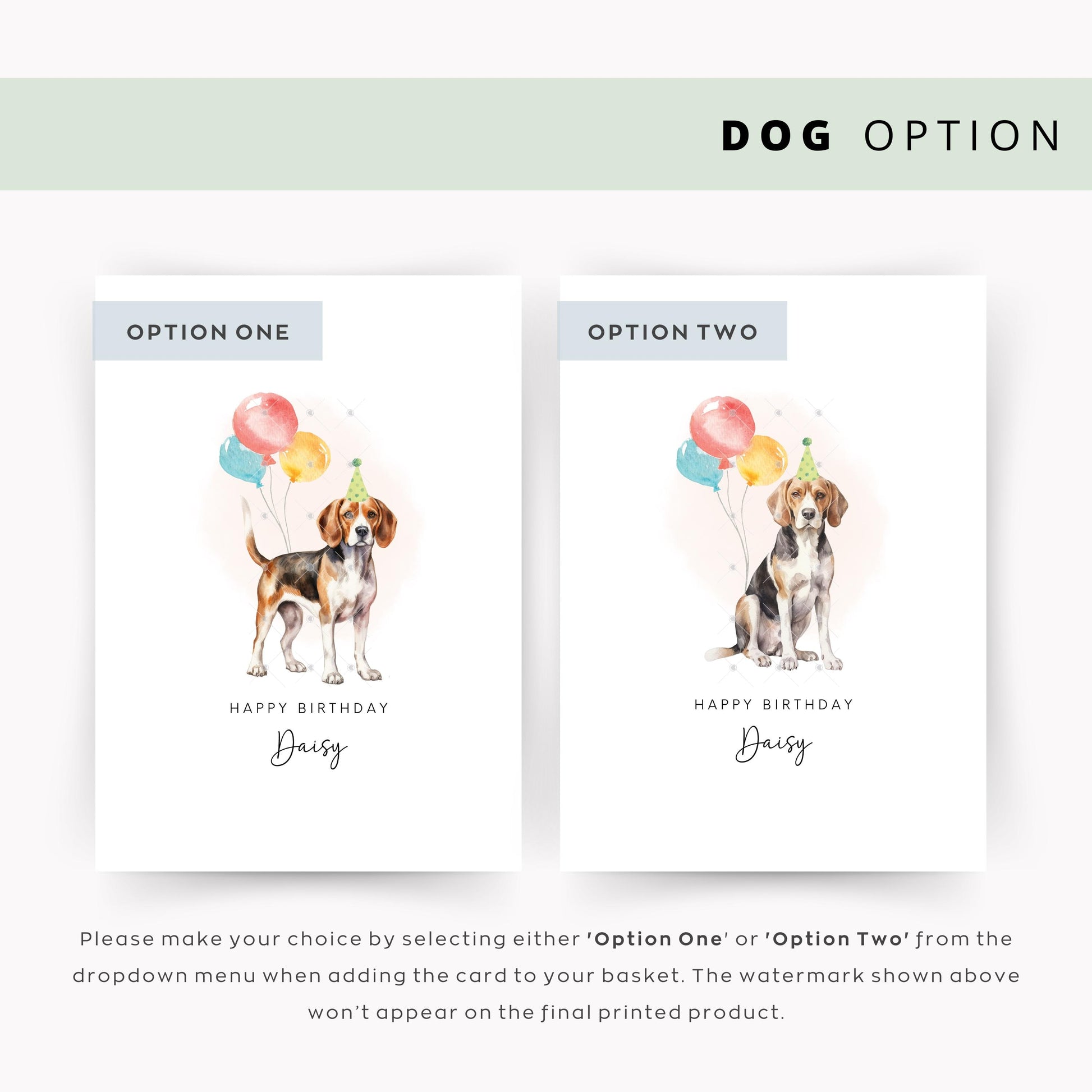 Beagle Birthday Card from the Pet Dog for Dog Dad or Dog Mum