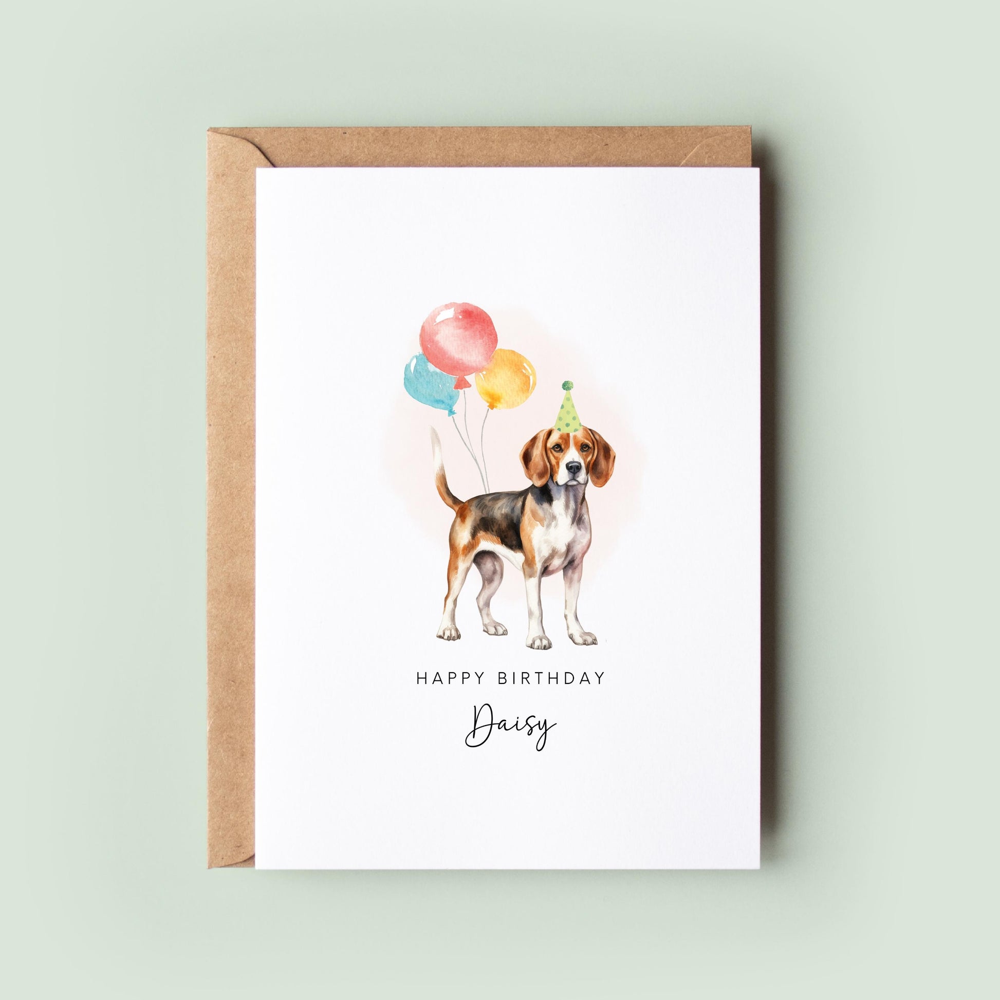 Beagle Birthday Card from the Pet Dog for Dog Dad or Dog Mum