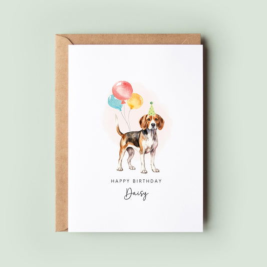 Beagle Birthday Card from the Pet Dog for Dog Dad or Dog Mum