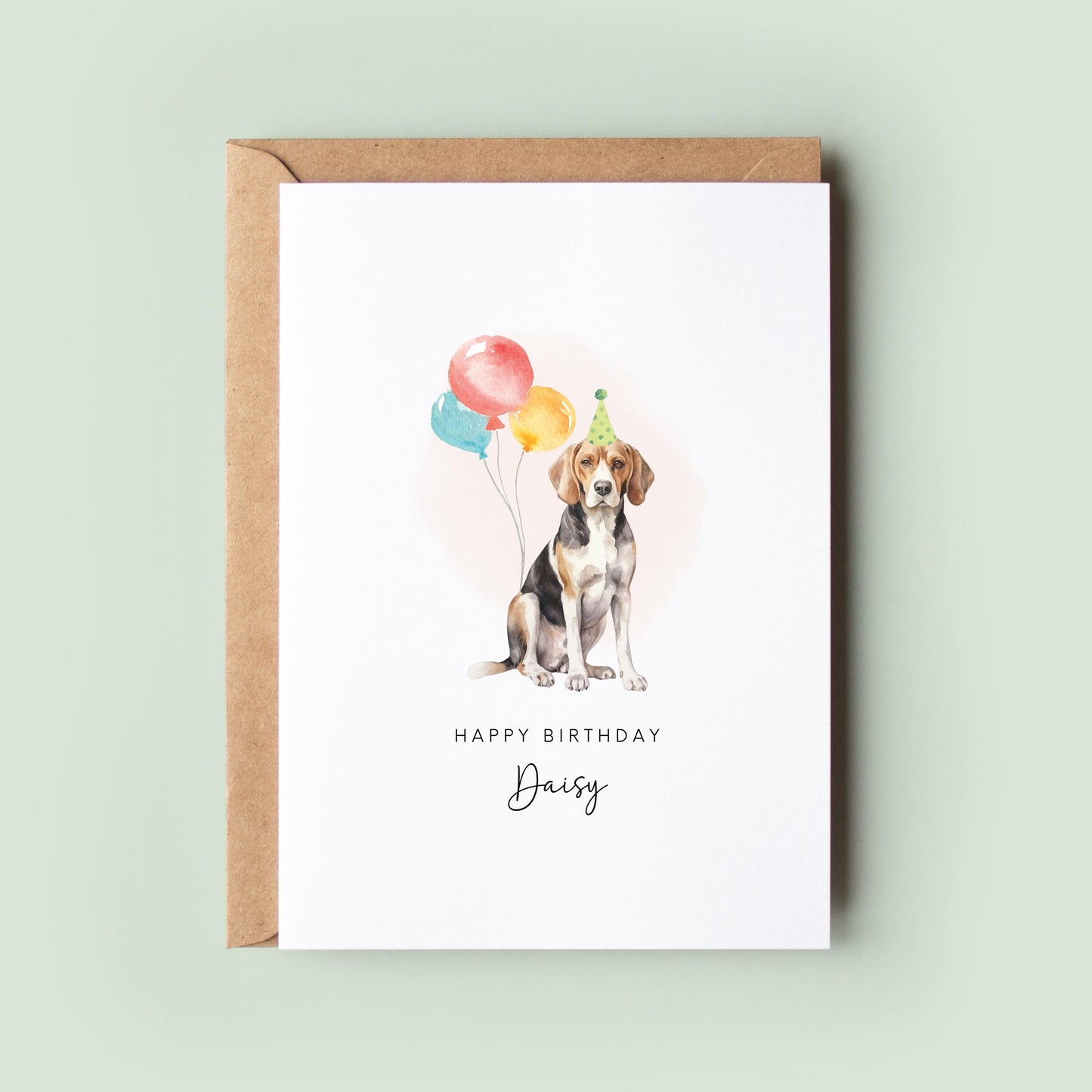 Beagle Birthday Card from the Pet Dog for Dog Dad or Dog Mum