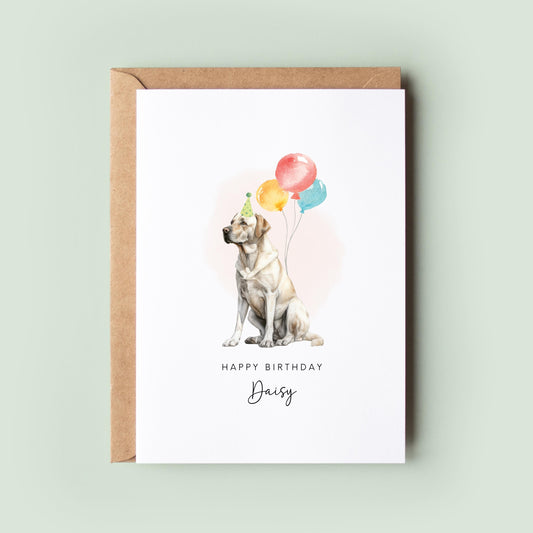 Labrador Birthday Card from the Dog, Birthday Card for Dog Dad, Birthday Card for Dog Mum, Pet Card, From the Dog, Black Labrador