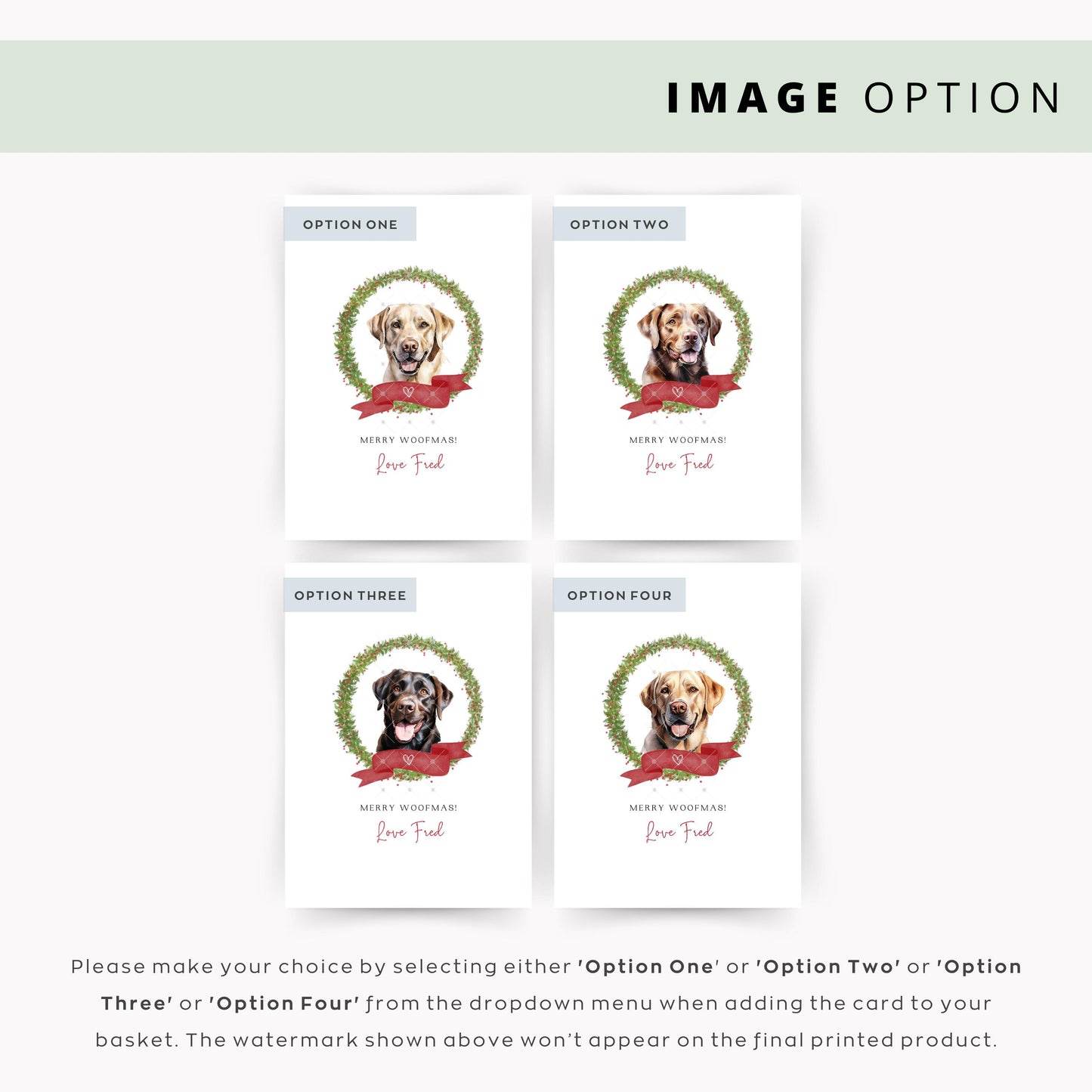 Labrador Retriever Personalised Dog Christmas Card