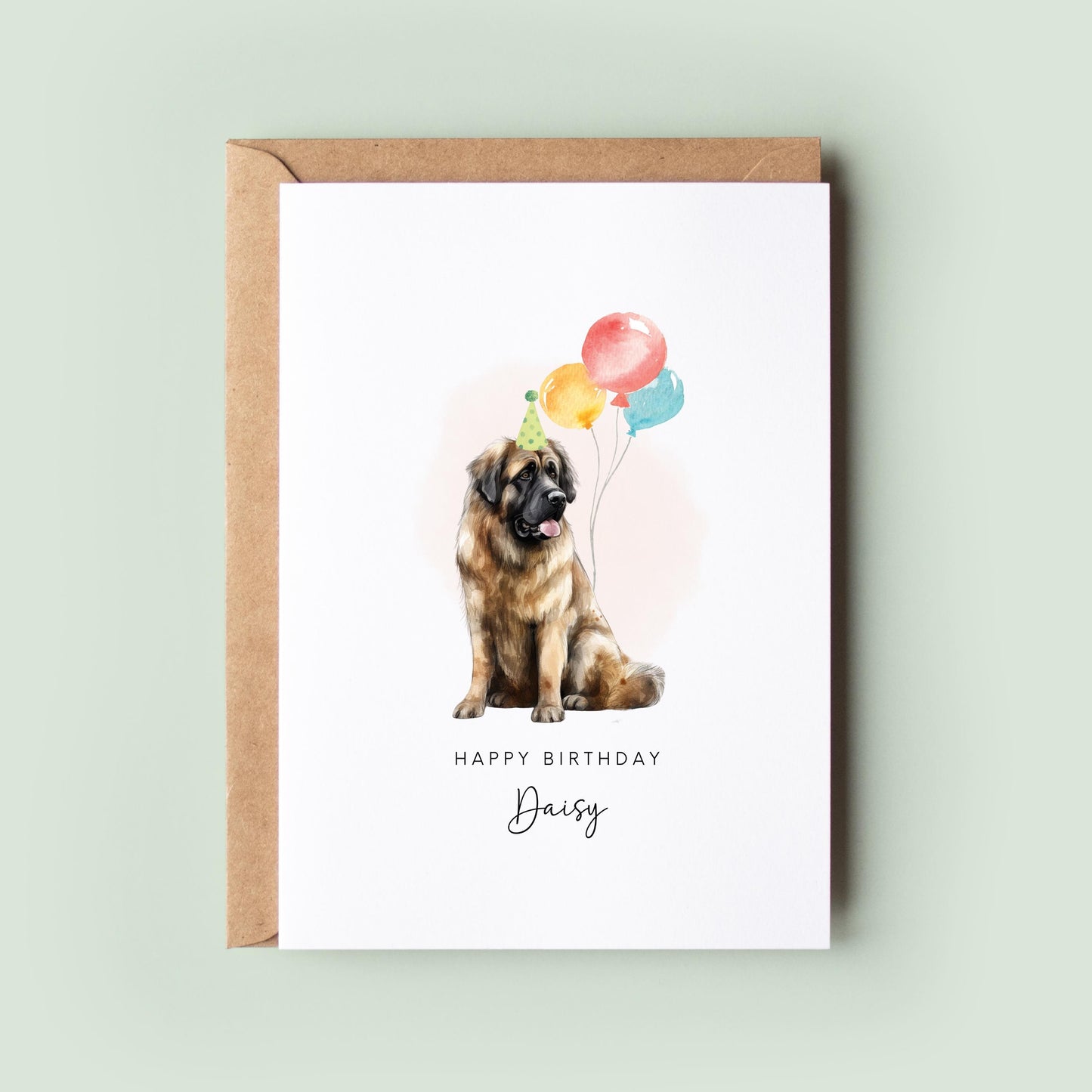 Leonberger Dog Birthday Card from the Dog, Birthday Card for Dog Dad, Birthday Card for Dog Mum, Pet Card, From the Dog