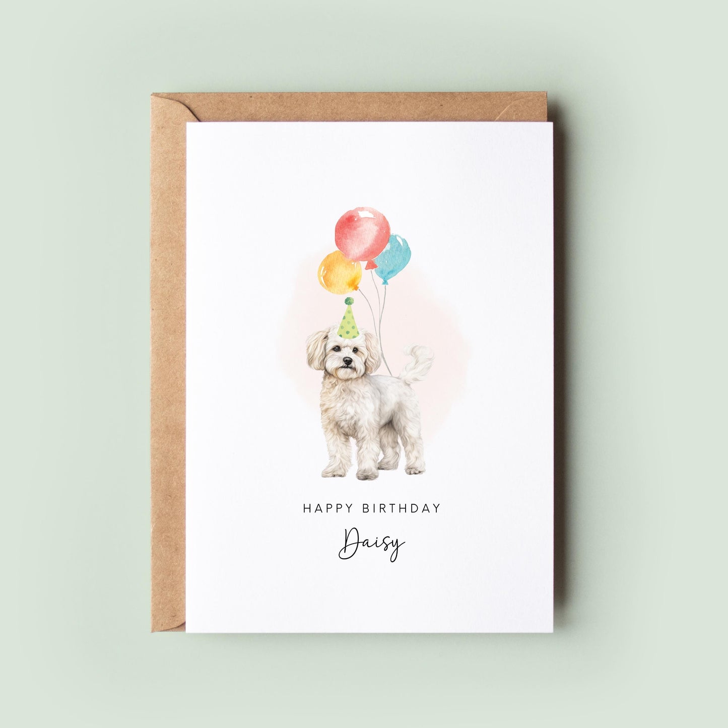 Maltipoo Dog Birthday Card from the Dog, Birthday Card for Dog Dad, Birthday Card for Dog Mum, Pet Card, From the Dog