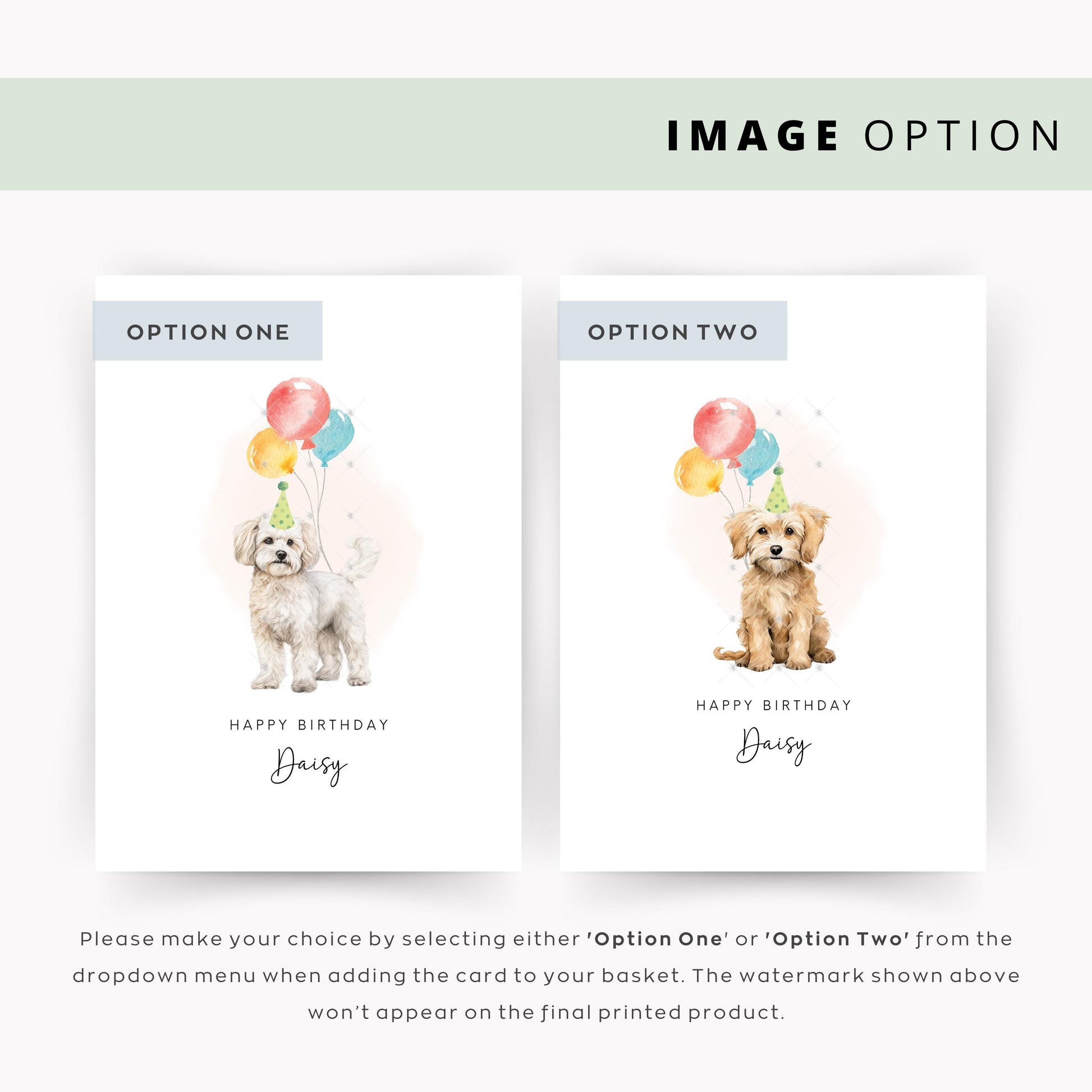 Maltipoo Dog Birthday Card from the Dog, Birthday Card for Dog Dad, Birthday Card for Dog Mum, Pet Card, From the Dog