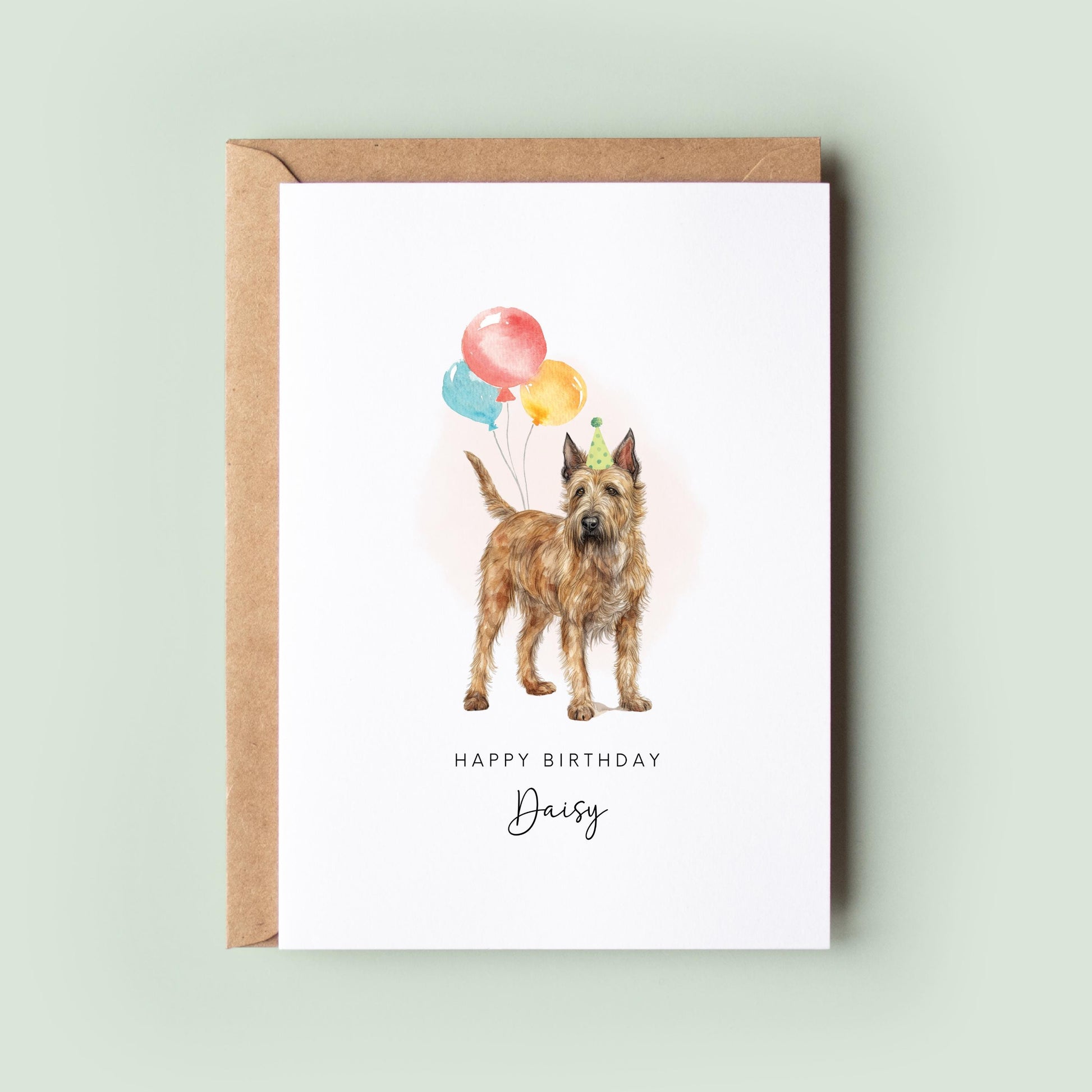 Berger Picard Birthday Card from the Dog, Birthday Card for Dog Dad, Birthday Card for Dog Mum, Pet Card, Card From the Dog