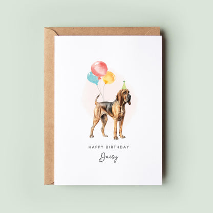 BloodHound Birthday Card from the Pet Dog for Dog Dad or Dog Mum