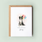 Border Collie Dog Birthday Card from the Pet Dog for Dog Dad or Dog Mum