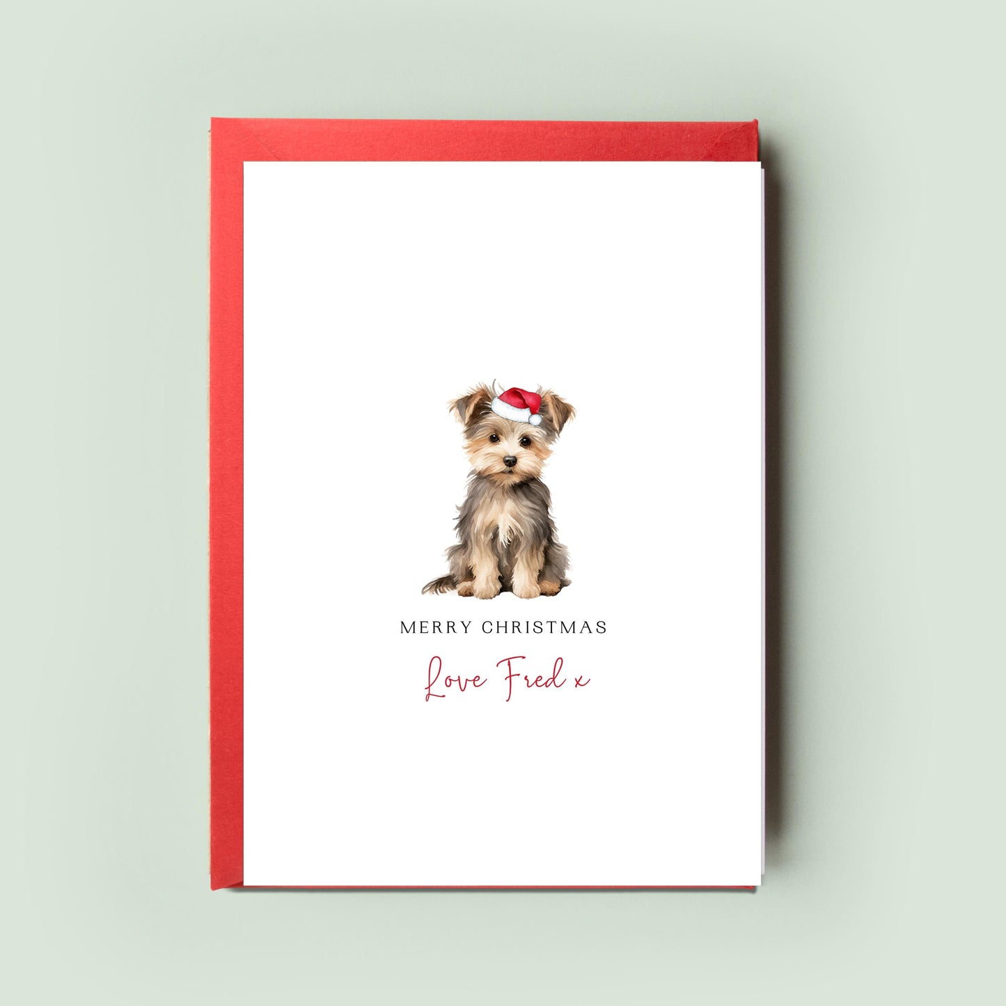 Morkie Dog Personalised Dog Christmas Card, For the Dog, From the Dog, Pet Christmas Card, Dog Card, Dog Dad, Dog Mum, Merry Woofmas