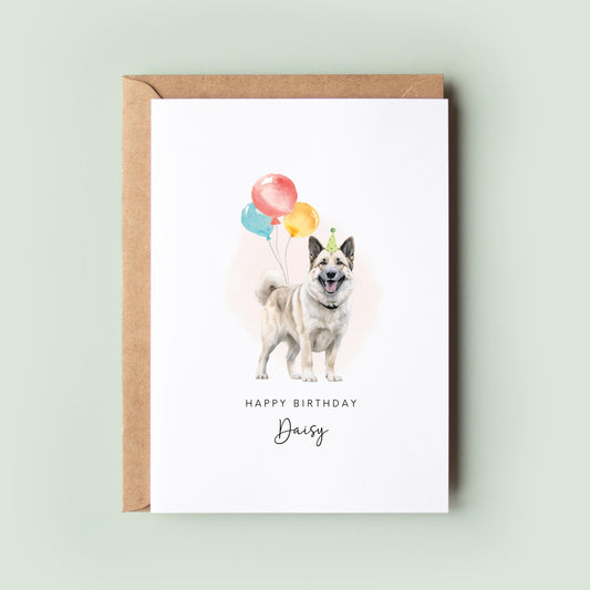 Norwegian Elkhound Birthday Card from the Dog, Birthday Card for Dog Dad, Birthday Card for Dog Mum, Pet Card, From the Dog