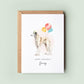 Borzoi Dog Birthday Card from the Dog, Birthday Card for Dog Dad, Birthday Card for Dog Mum, Pet Card, From the Dog