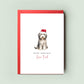 Old English Sheepdog Christmas Card - From the Dog, Paw Card, Unique Pet Christmas Card for Dog Dad/Dog Mum, Merry Christmas Pet Card