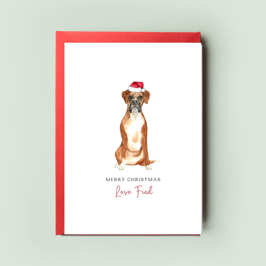 Boxer Christmas Card for Dog Lovers - From the Dog Greeting - Perfect Christmas Card for Dog Mum & Dog Dad - Festive Pet Card for the Season