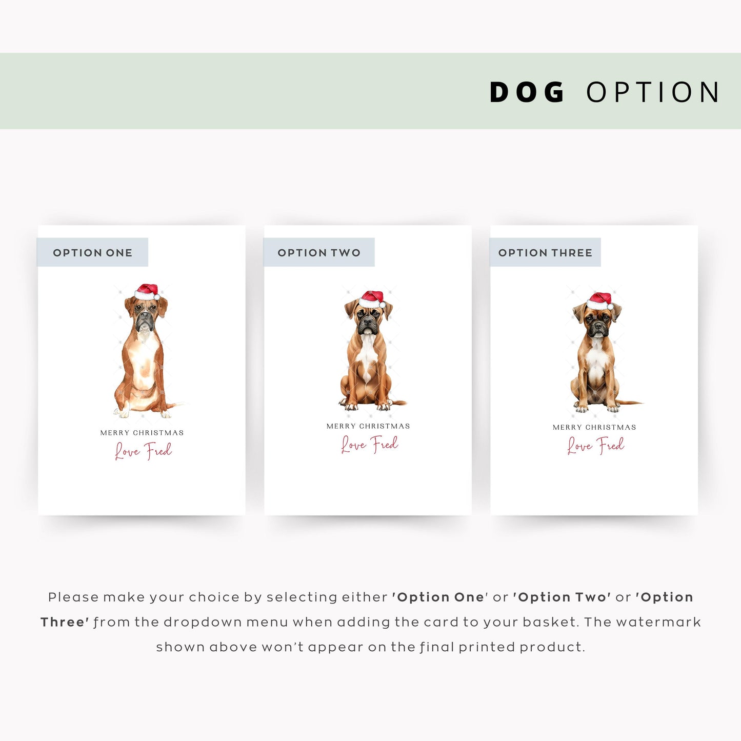 Boxer Christmas Card for Dog Lovers - From the Dog Greeting - Perfect Christmas Card for Dog Mum & Dog Dad - Festive Pet Card for the Season