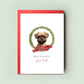 Brussels Griffon Christmas Card – From the Dog with Love, Christmas Card for Dog Mum & Dad, Personalised Pet Card Festive Season