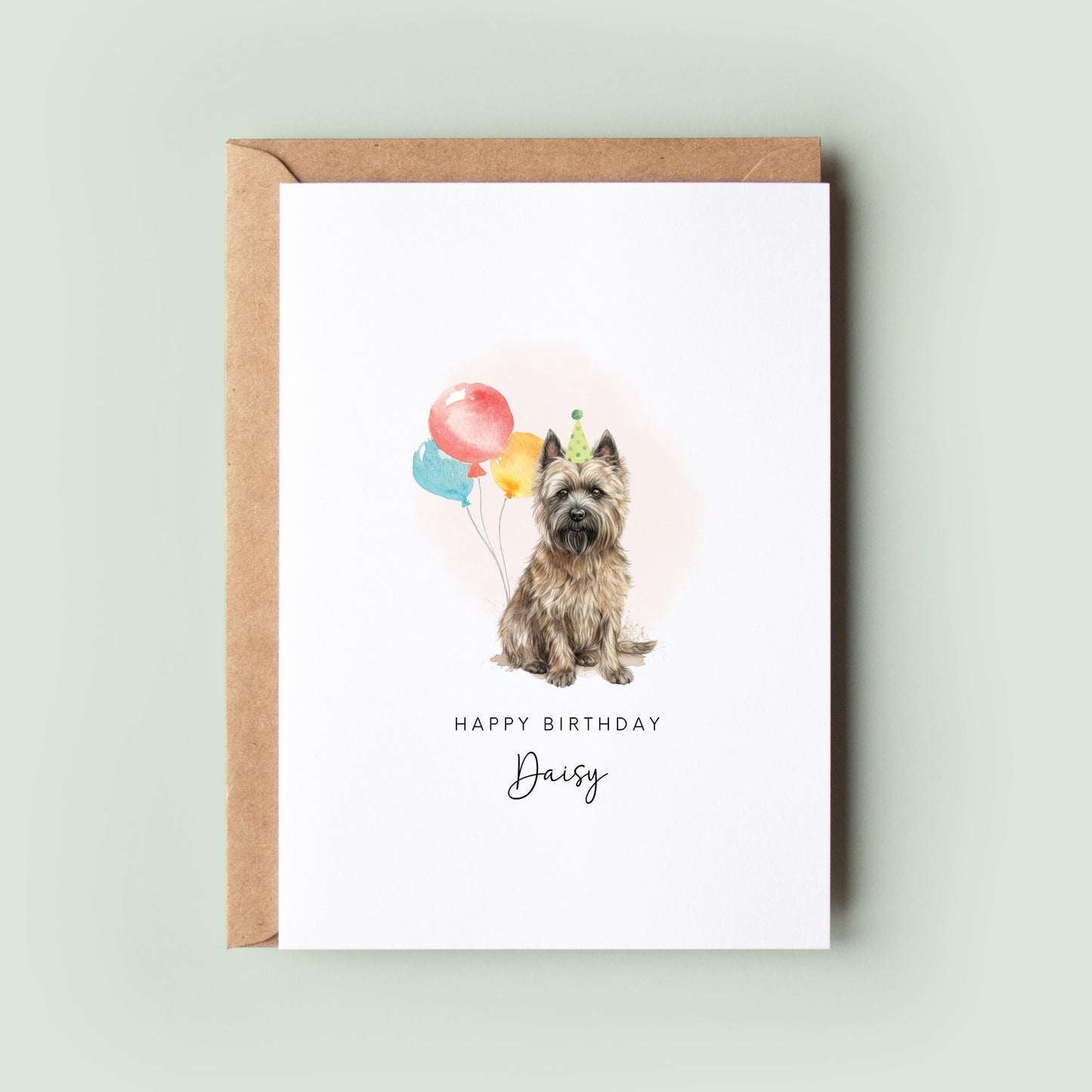 Cairn Terrier Dog Birthday Card from the Pet Dog for Dog Dad or Dog Mum