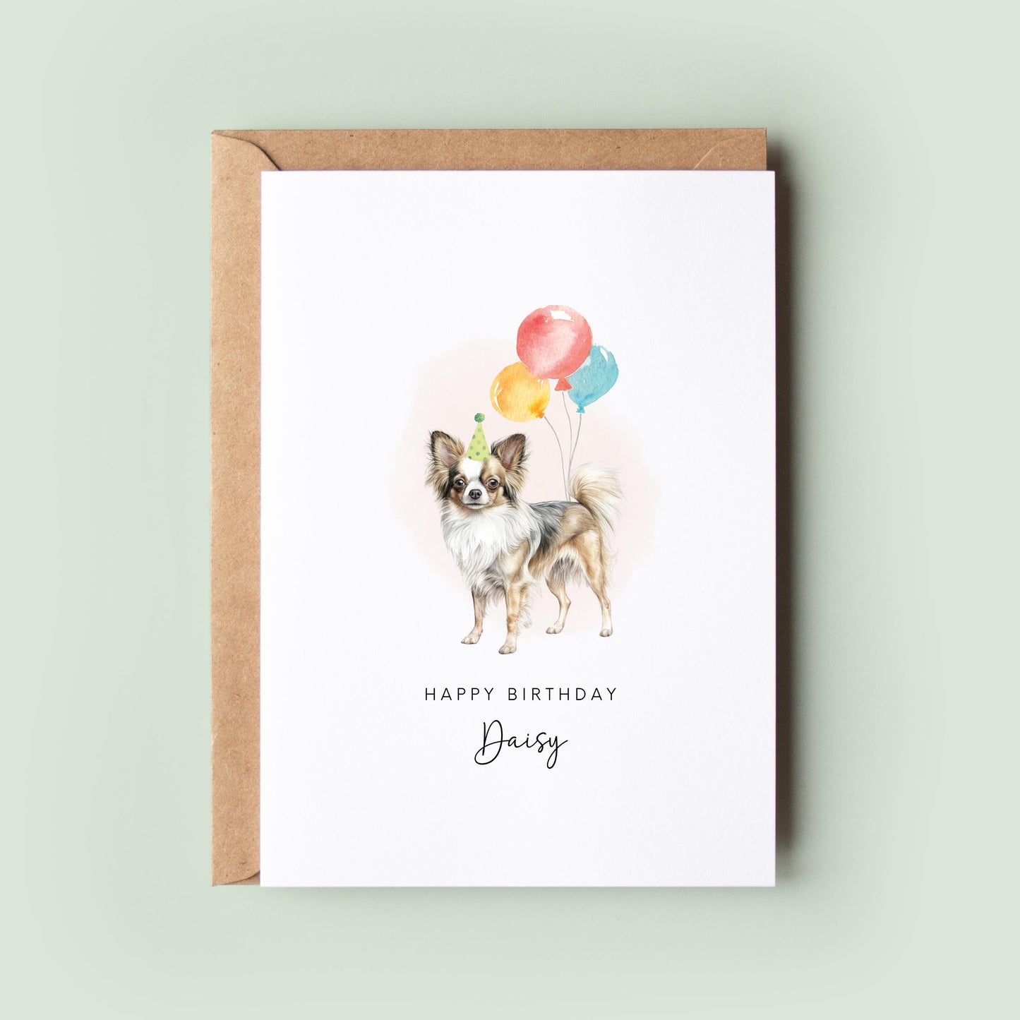 Short Haired Chihuahua Dog Birthday Card for Pet Lover