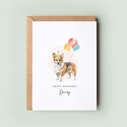 Pembroke Welsh Corgi Dog Birthday Card from the Dog, Birthday Card for Dog Dad, Birthday Card for Dog Mum, Pet Card, From the Dog