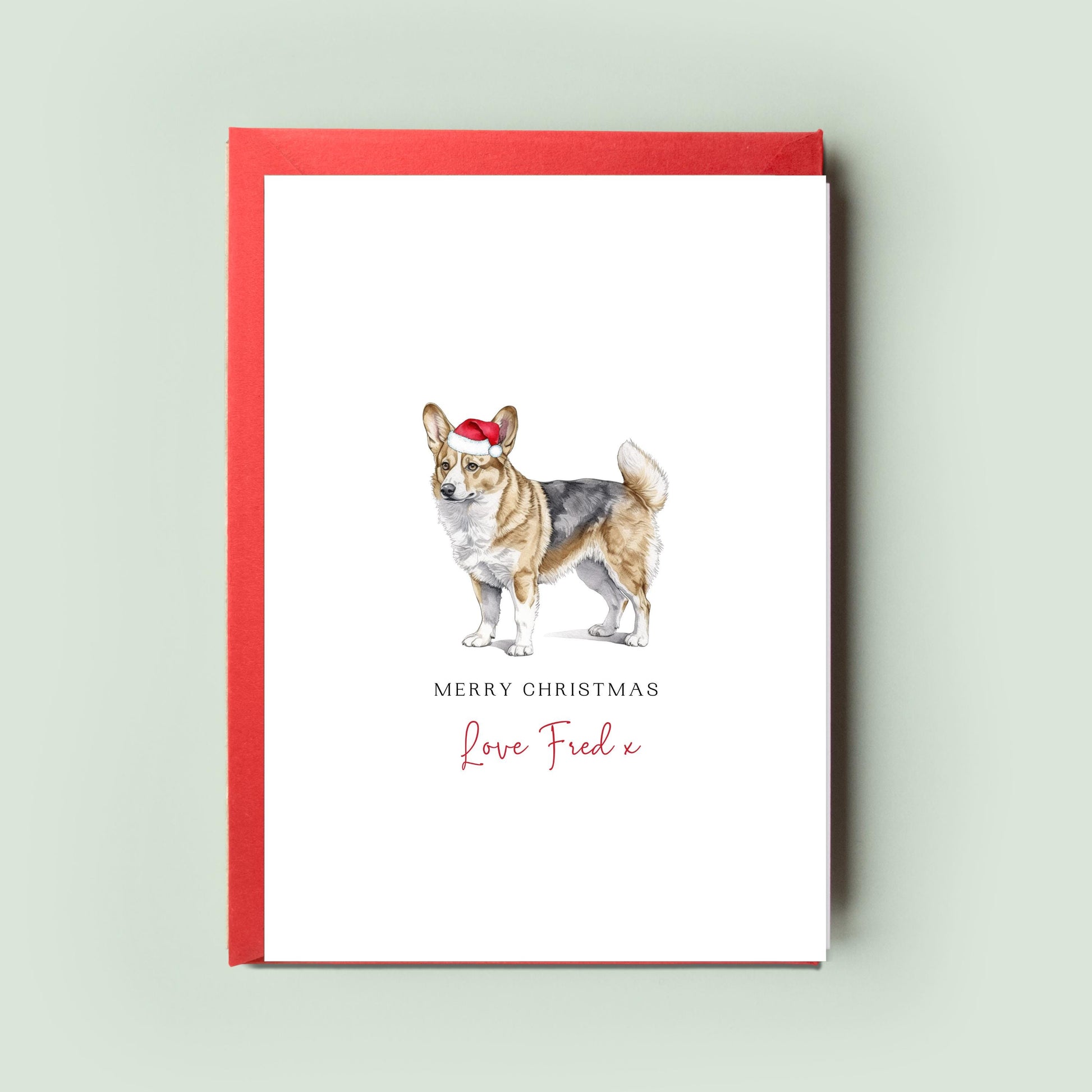 Pembroke Welsh Corgi Personalised Dog Christmas Card, For the Dog, From the Dog, Pet Christmas Card, Dog Card, Dog Dad Card, Dog Mum Card