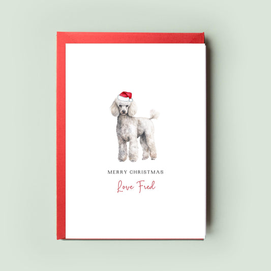 Poodle Christmas Card from the Dog, Christmas Card for Dog Dad, Christmas Card for Dog Mum, From the Dog, Pet Christmas Cards, Dog Breed