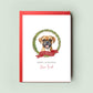 Puggle Dog Christmas Card from the Dog, Christmas Card for Dog Dad, Christmas Card for Dog Mum, Pet Card From the Dog, To The Dog Card